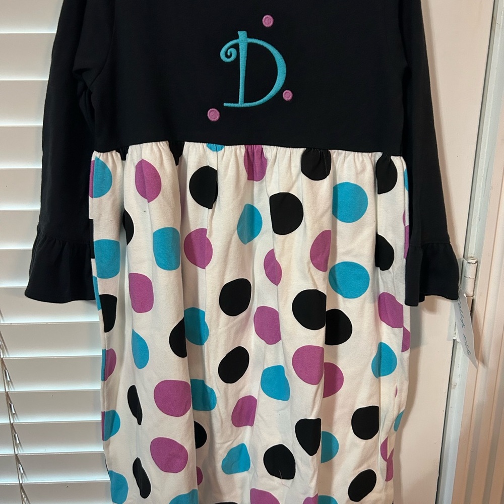 Kelly's Kids Black and Polka Dot Dress